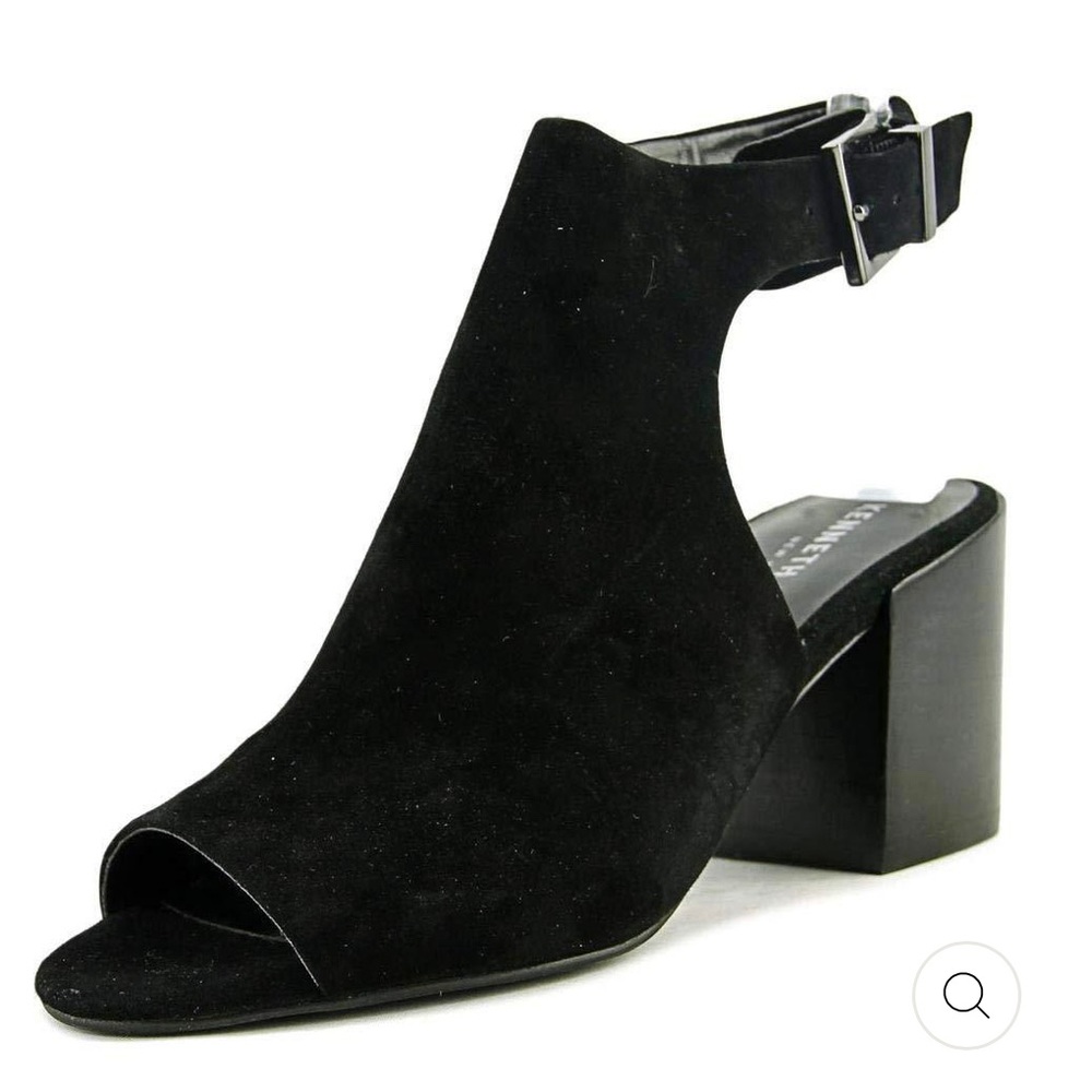 KENNETH COLE : VAL black opentoe heel sandal Sz 7